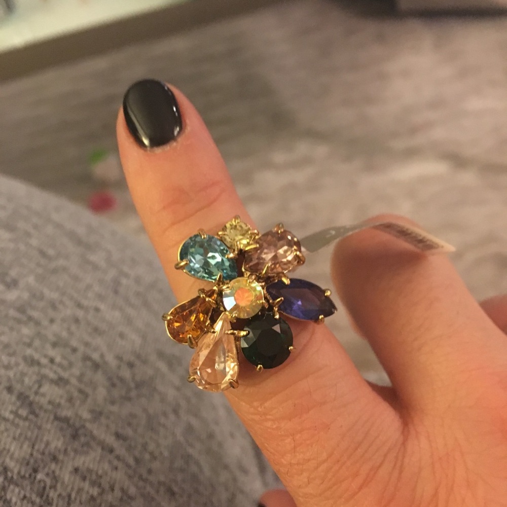J crew crystal cluster ring NWT - Picture 2 of 2